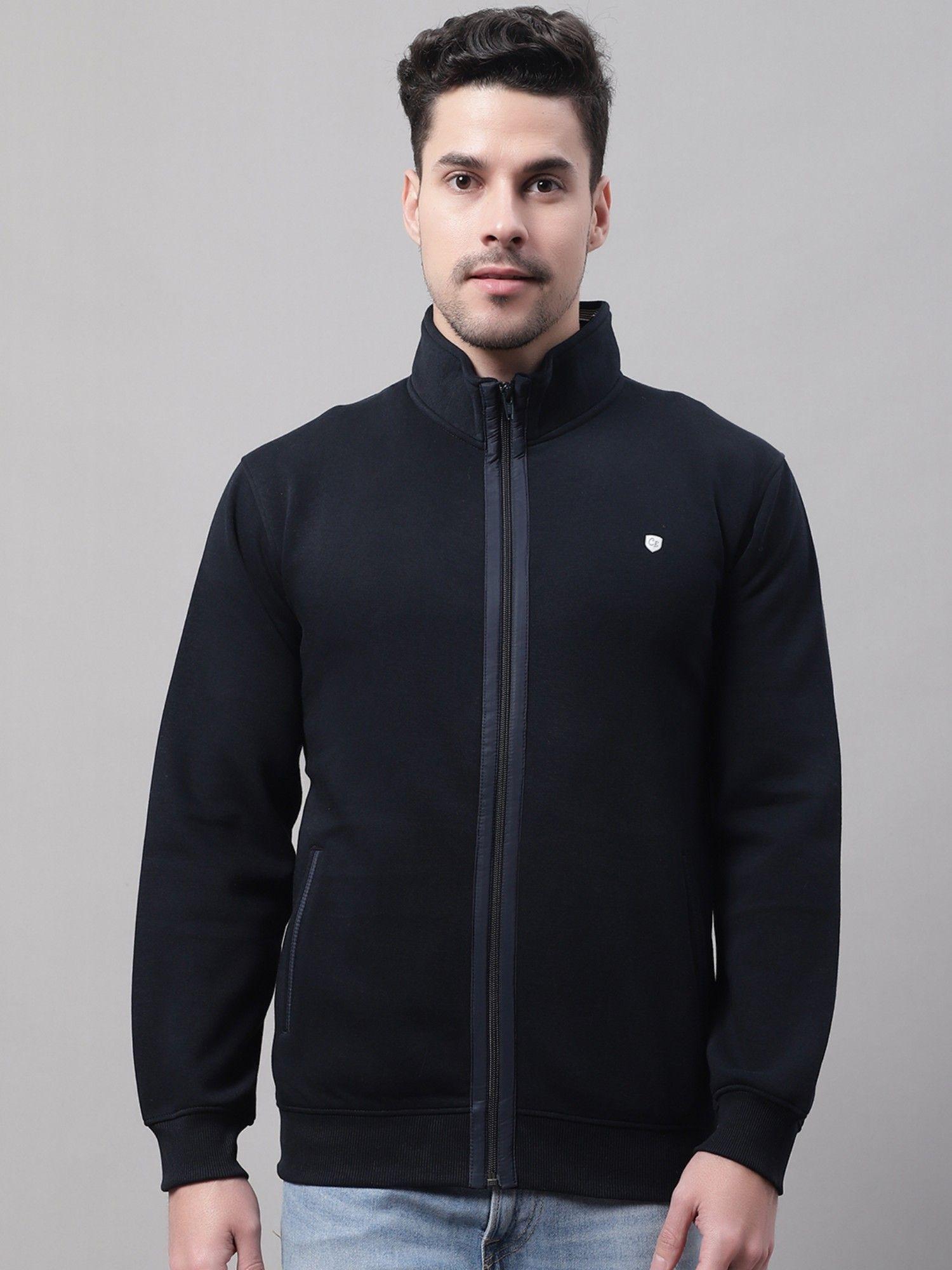 solid navy sweatshirt for men