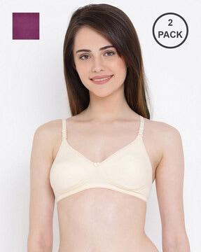 solid non padded t-shirt bra