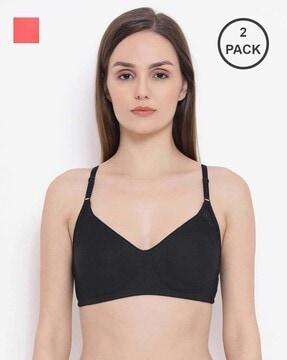 solid non-padded t-shirt bra