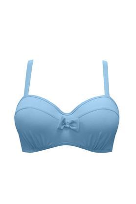 solid nylon womens camisole - blue