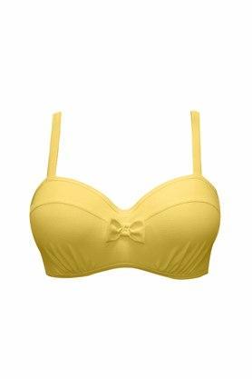 solid nylon womens camisole - yellow