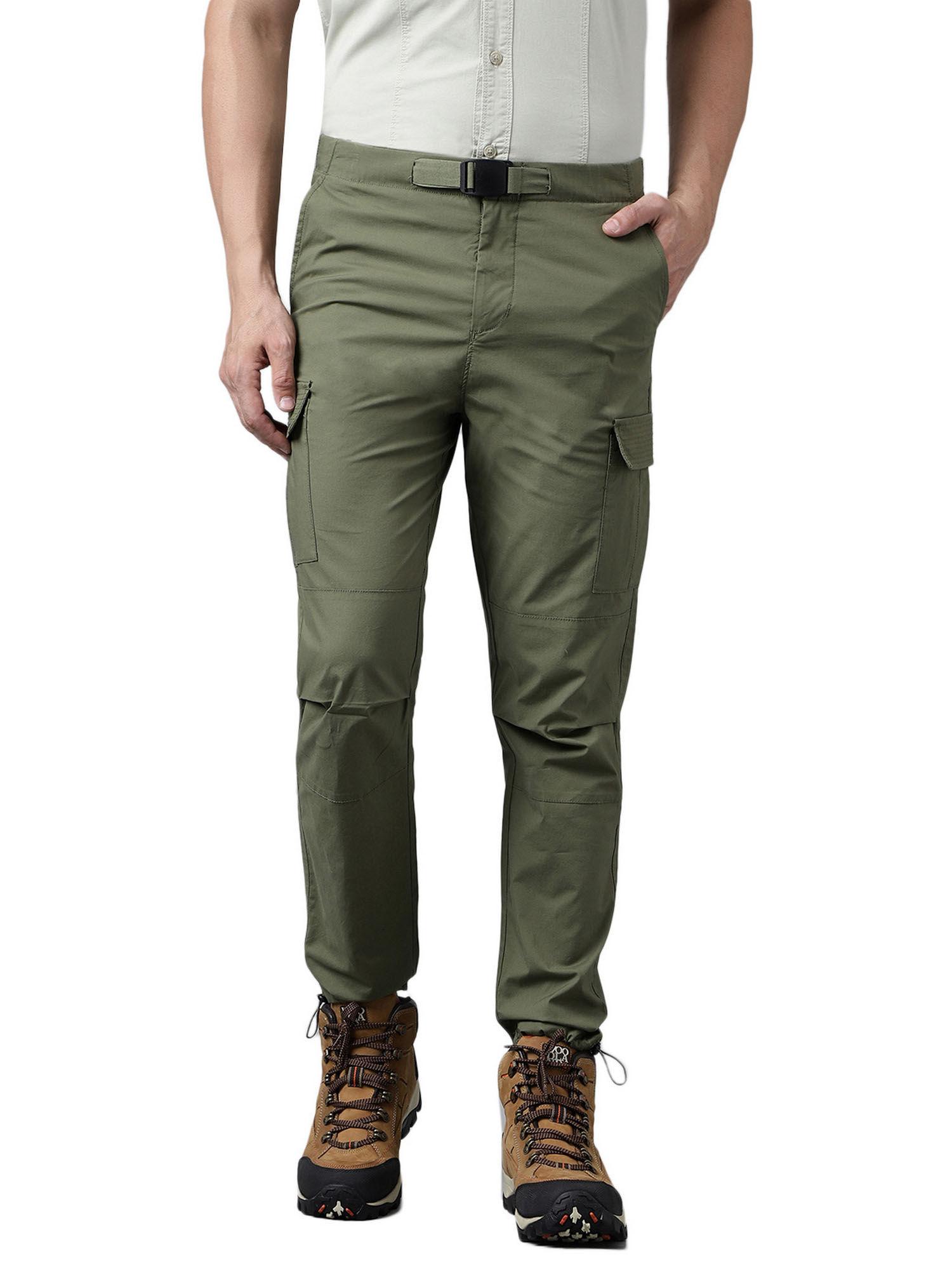 solid olive trouser