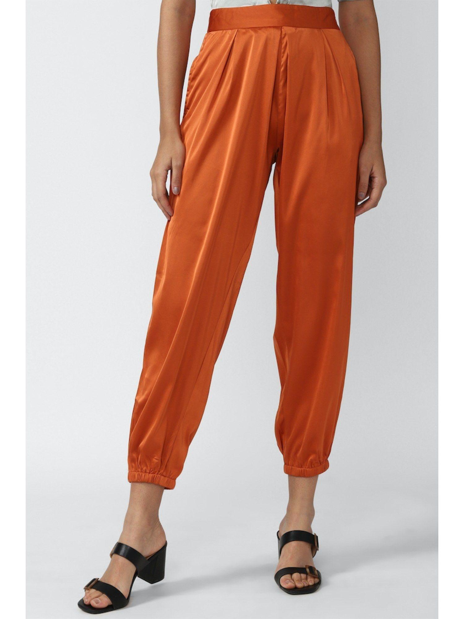 solid orange pants