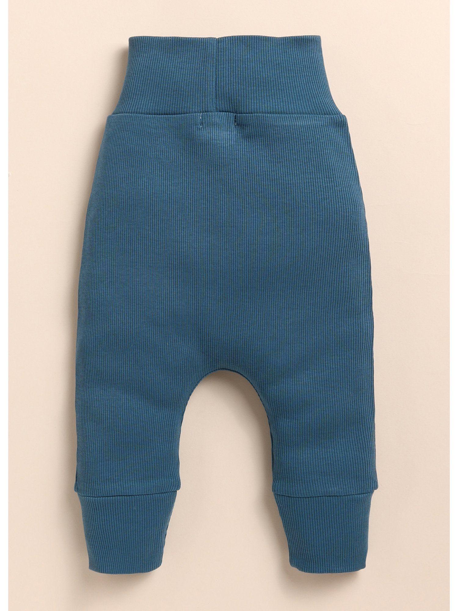 solid organic cotton blue kids joggers