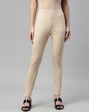 solid pant with elasticated waist