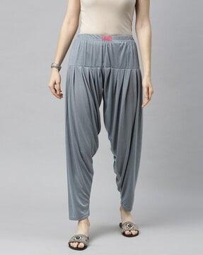 solid patiala pant with elasticated waistband