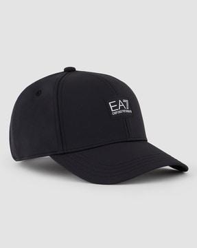 solid pattern baseball cap with contrast logo