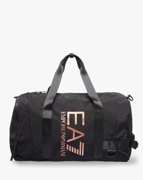 solid pattern gym bags with maxi contrast logo