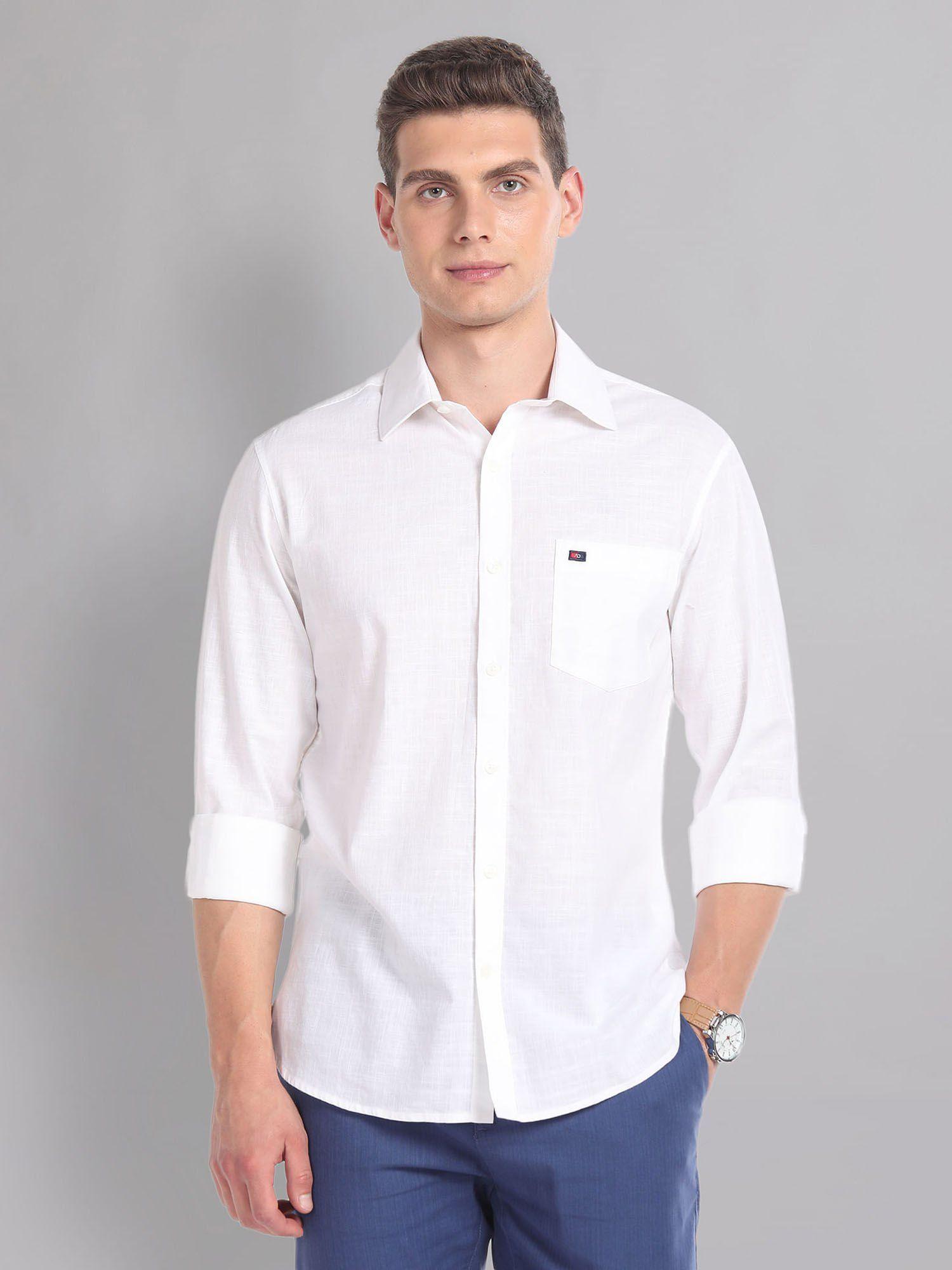 solid patterned slim fit summer shirt