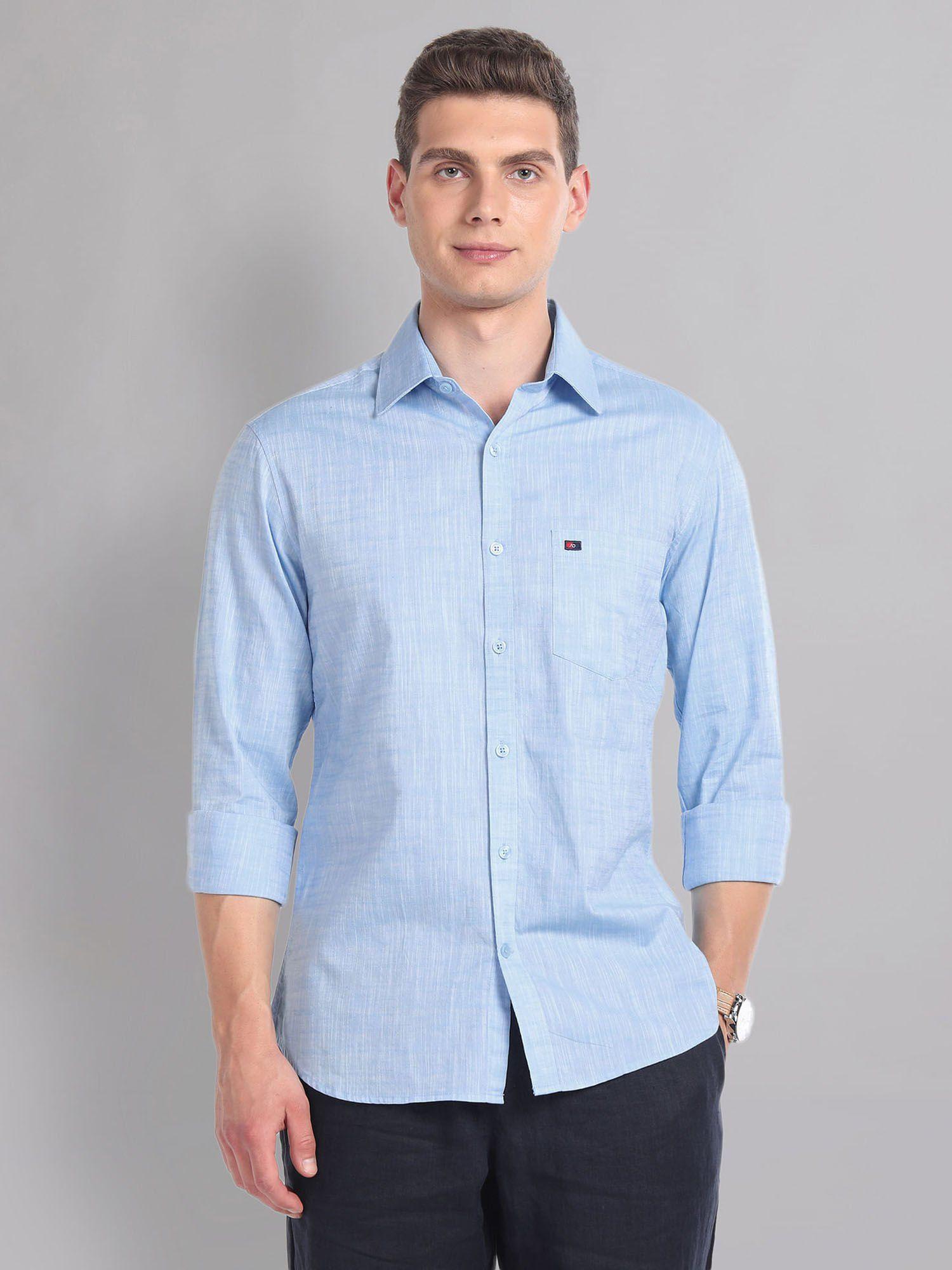 solid patterned slim fit summer shirt