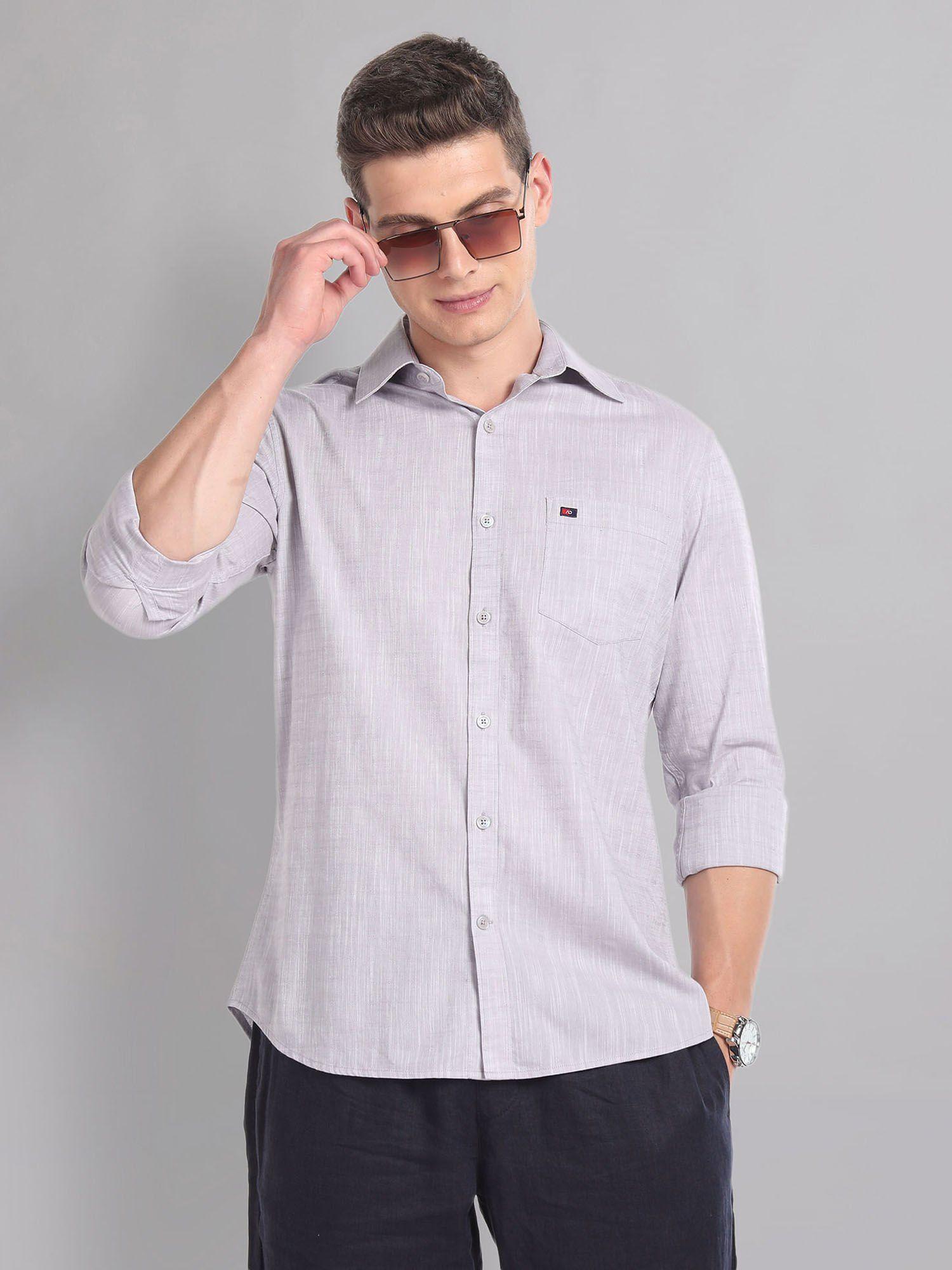 solid patterned slim fit summer shirt