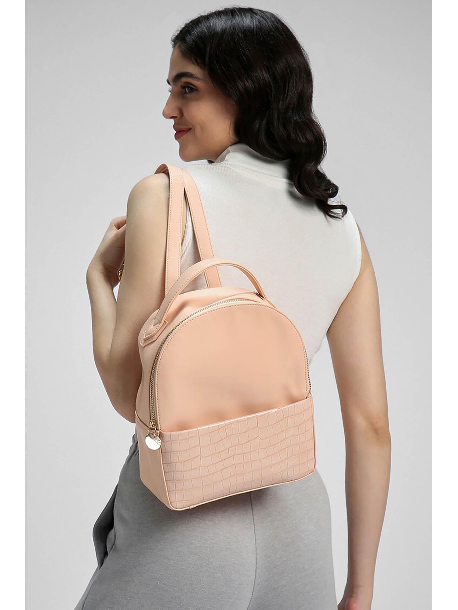 solid peach backpack