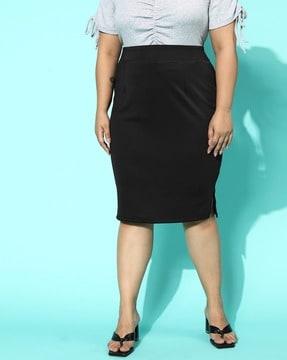 solid pencil skirt