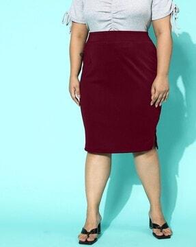 solid pencil skirt