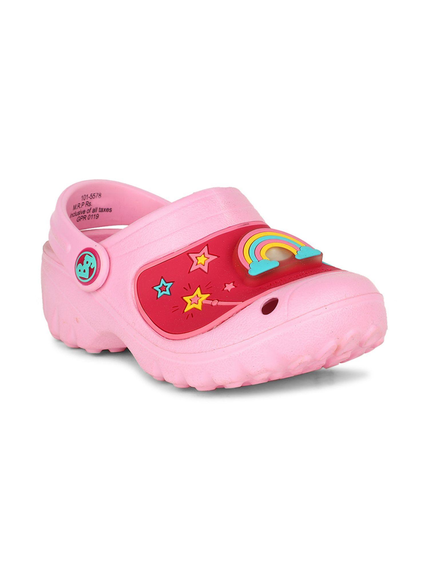 solid pink clogs
