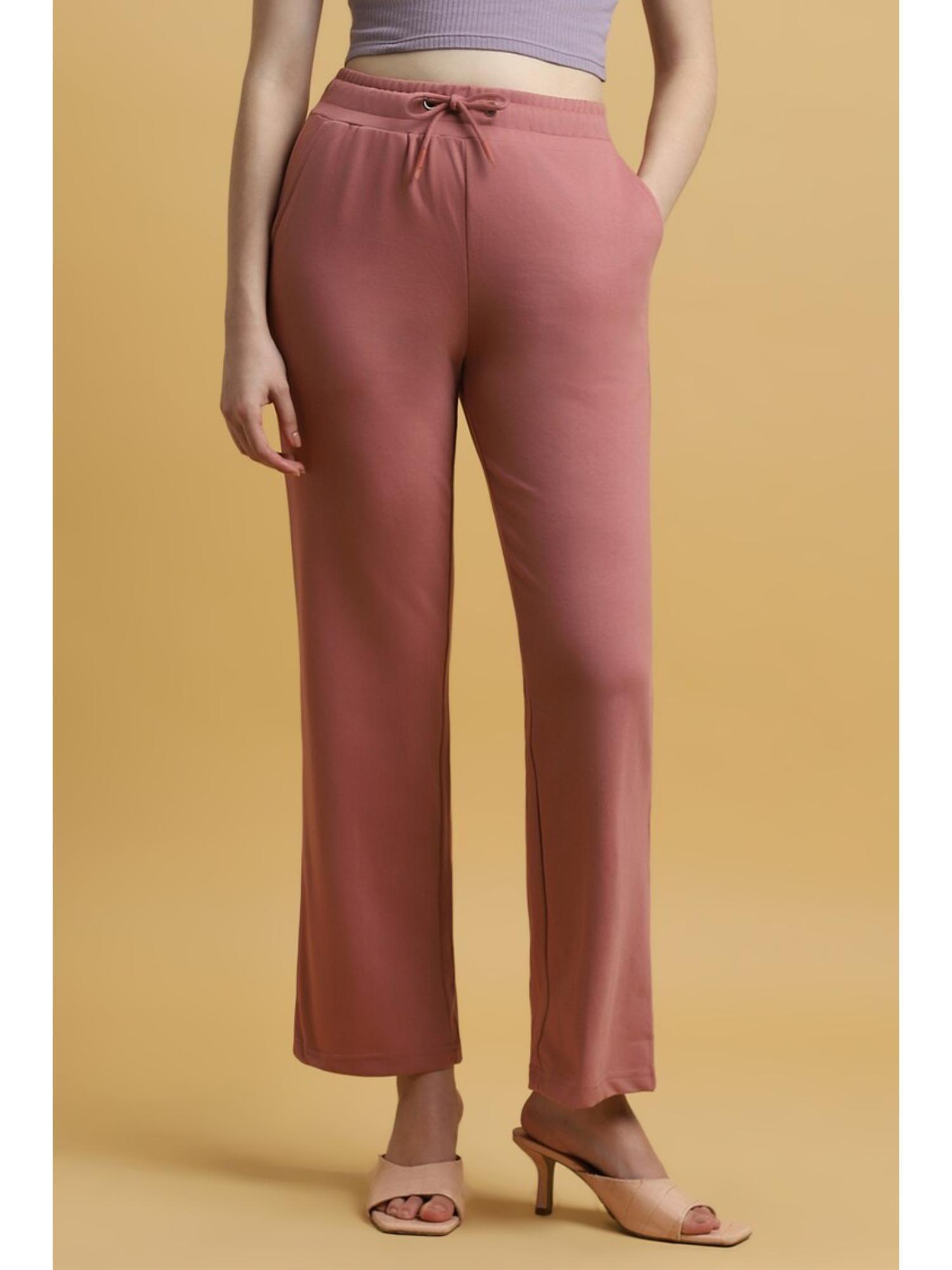 solid pink pant