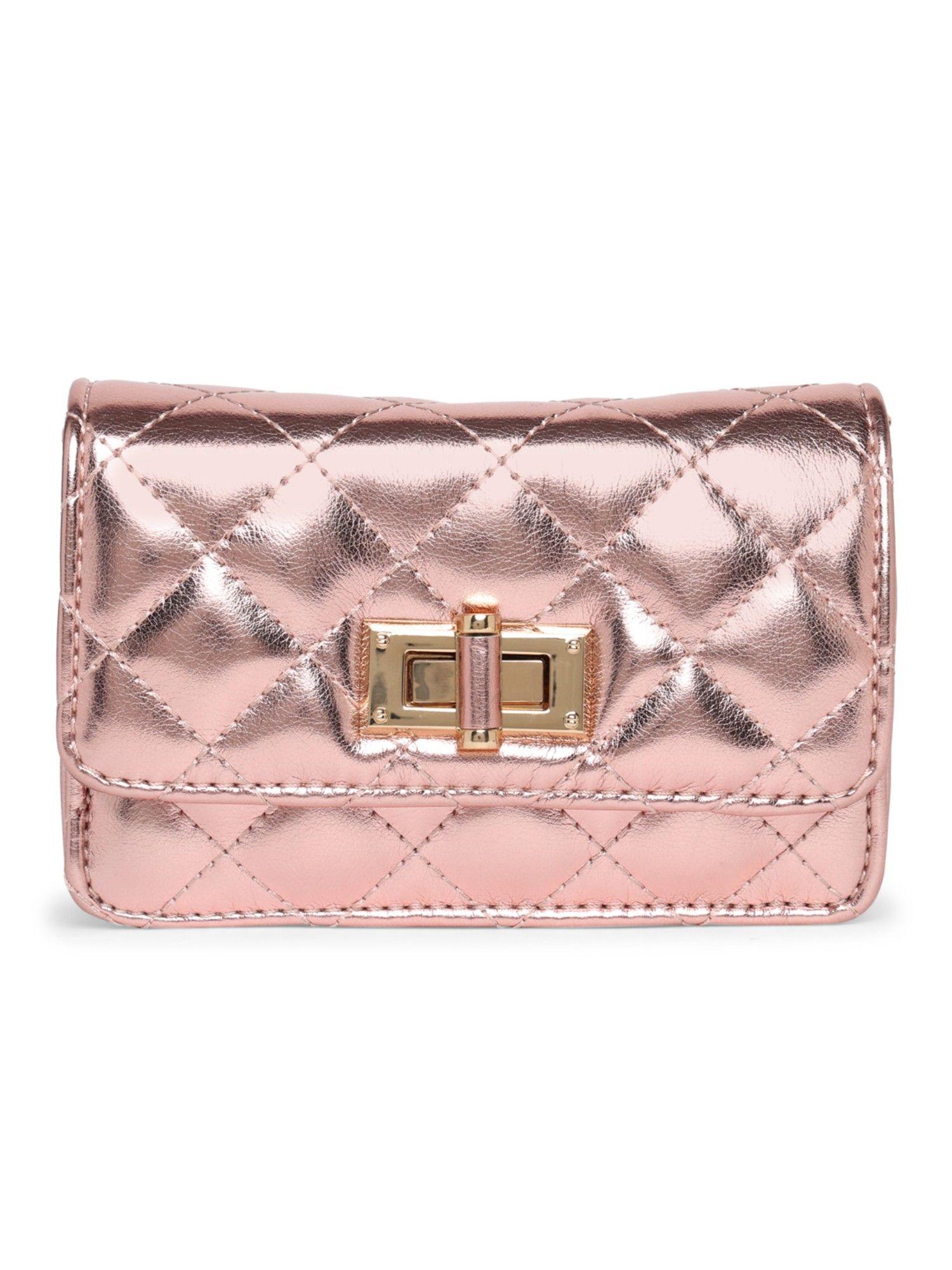 solid pink sling bag