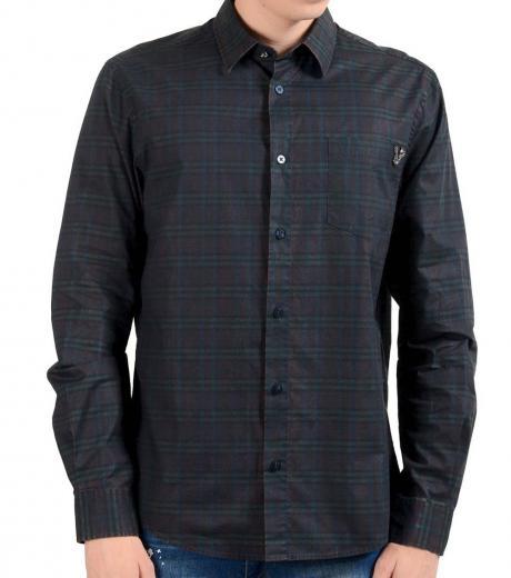 solid plaid casual shirt