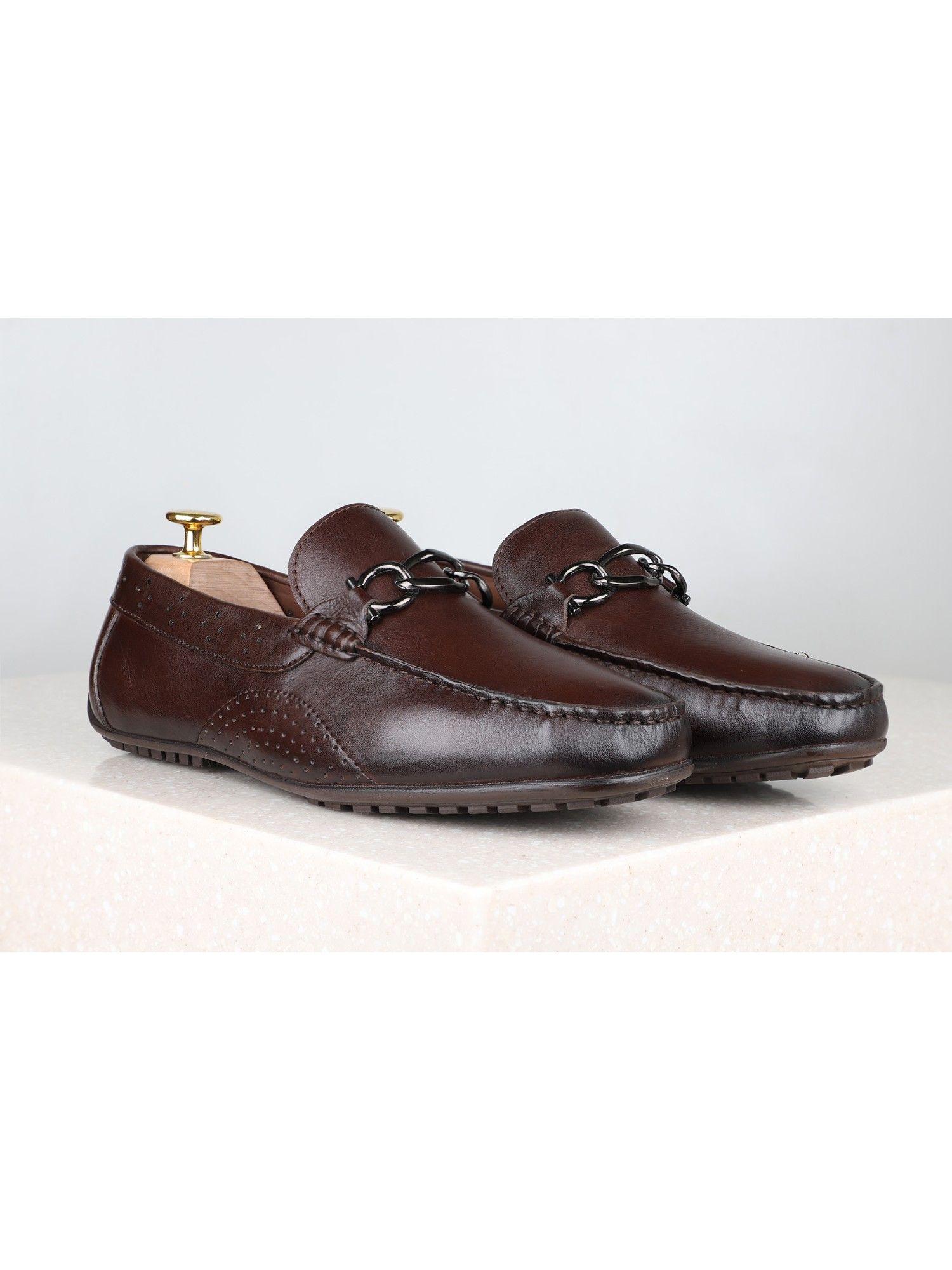 solid-plain brown casual shoes