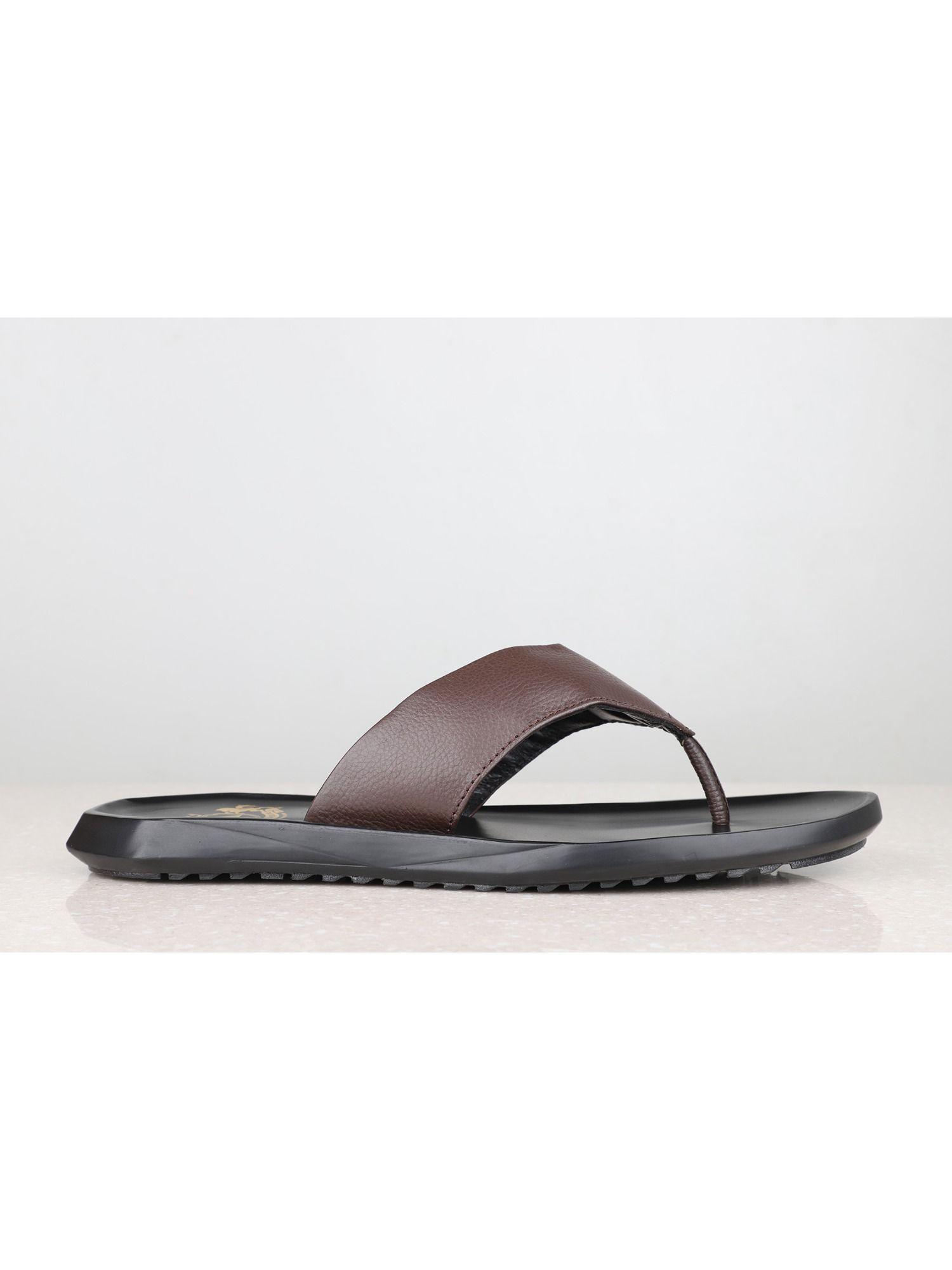 solid-plain brown sandals