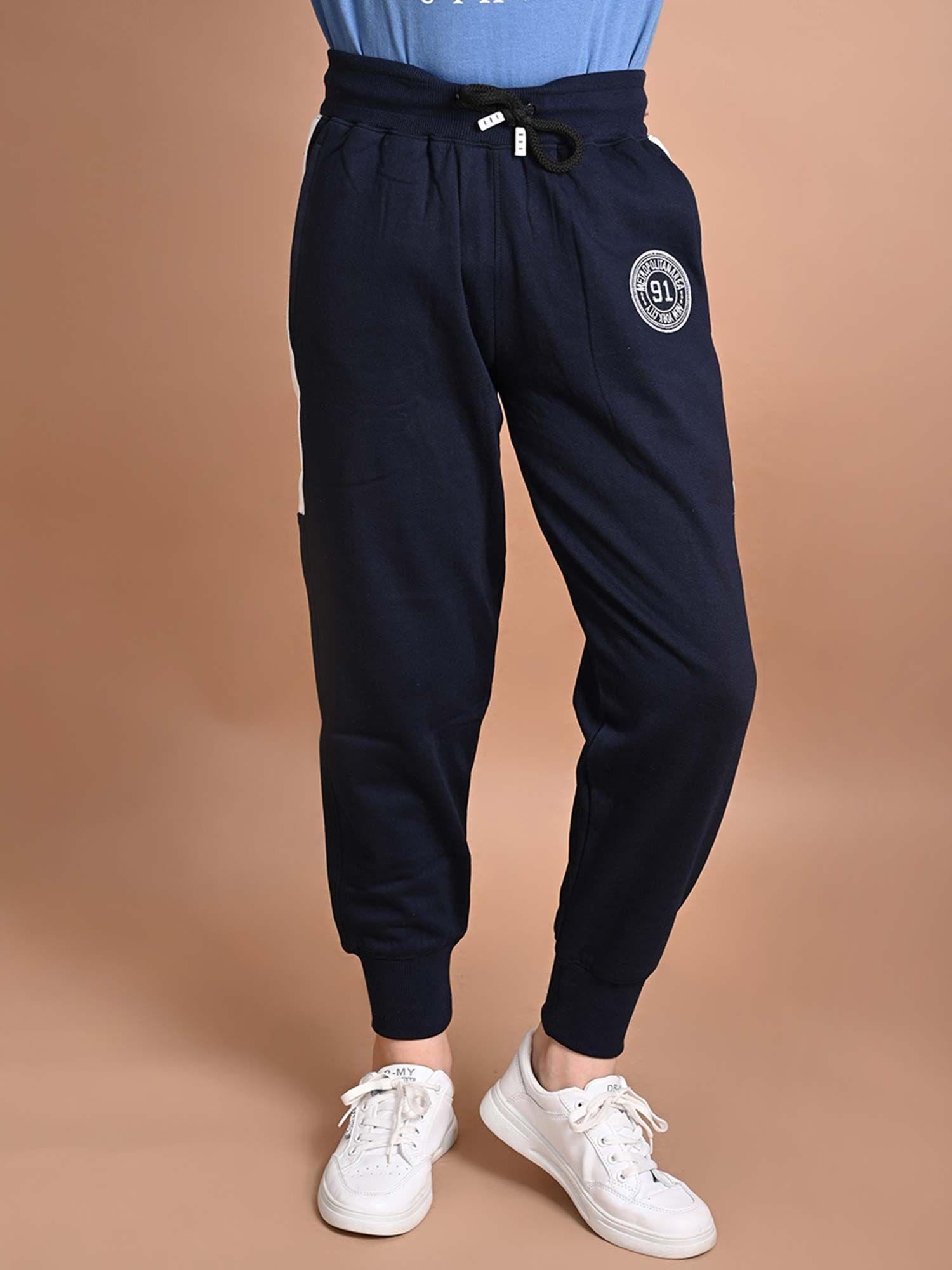 solid plain drawstring joggers