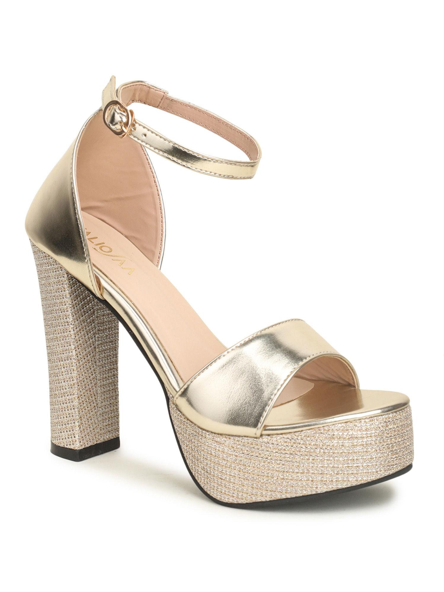 solid plain gold heels