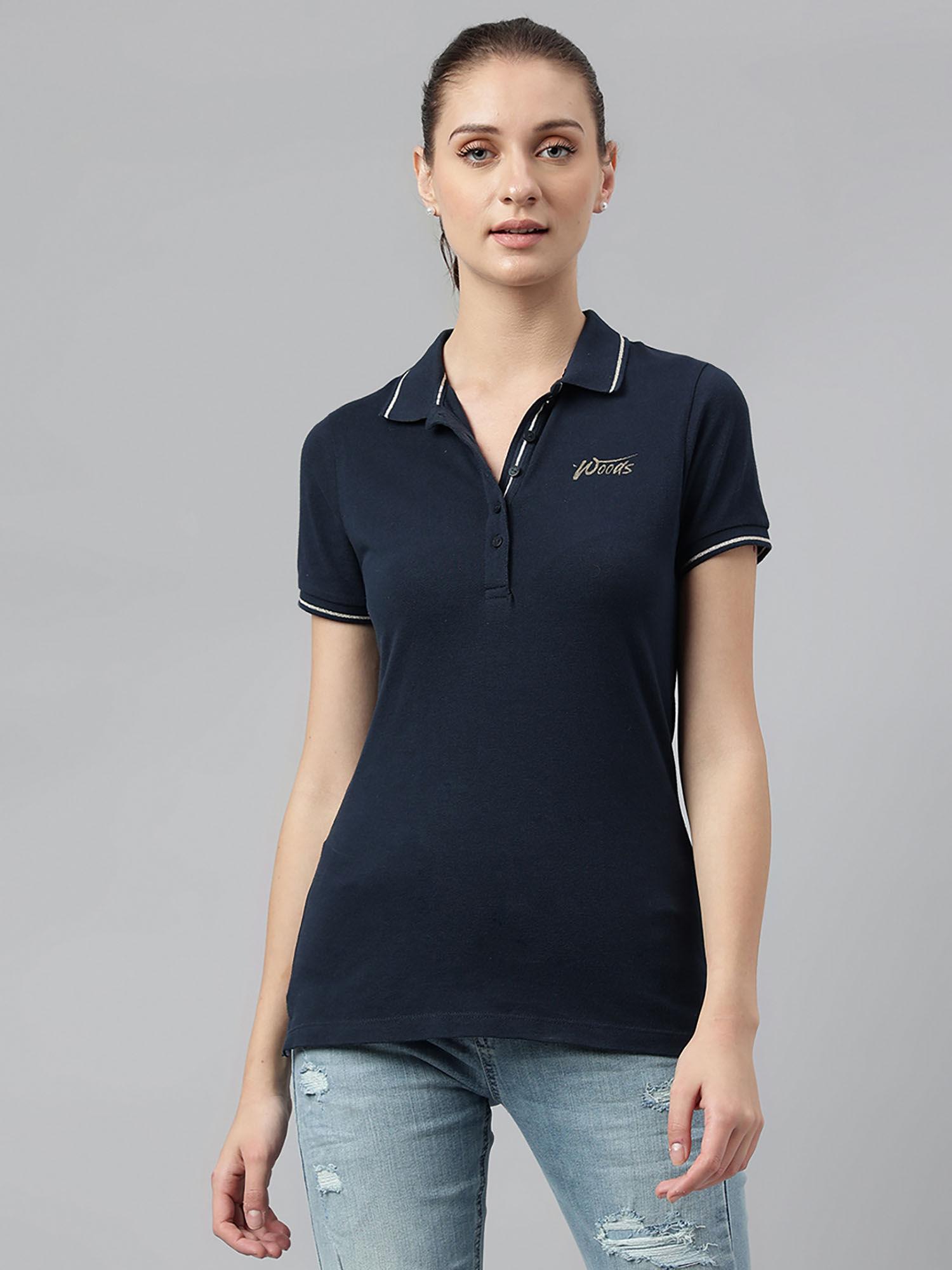 solid plain navy blue polo t-shirts