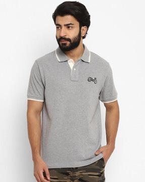 solid polo logo t-shirt