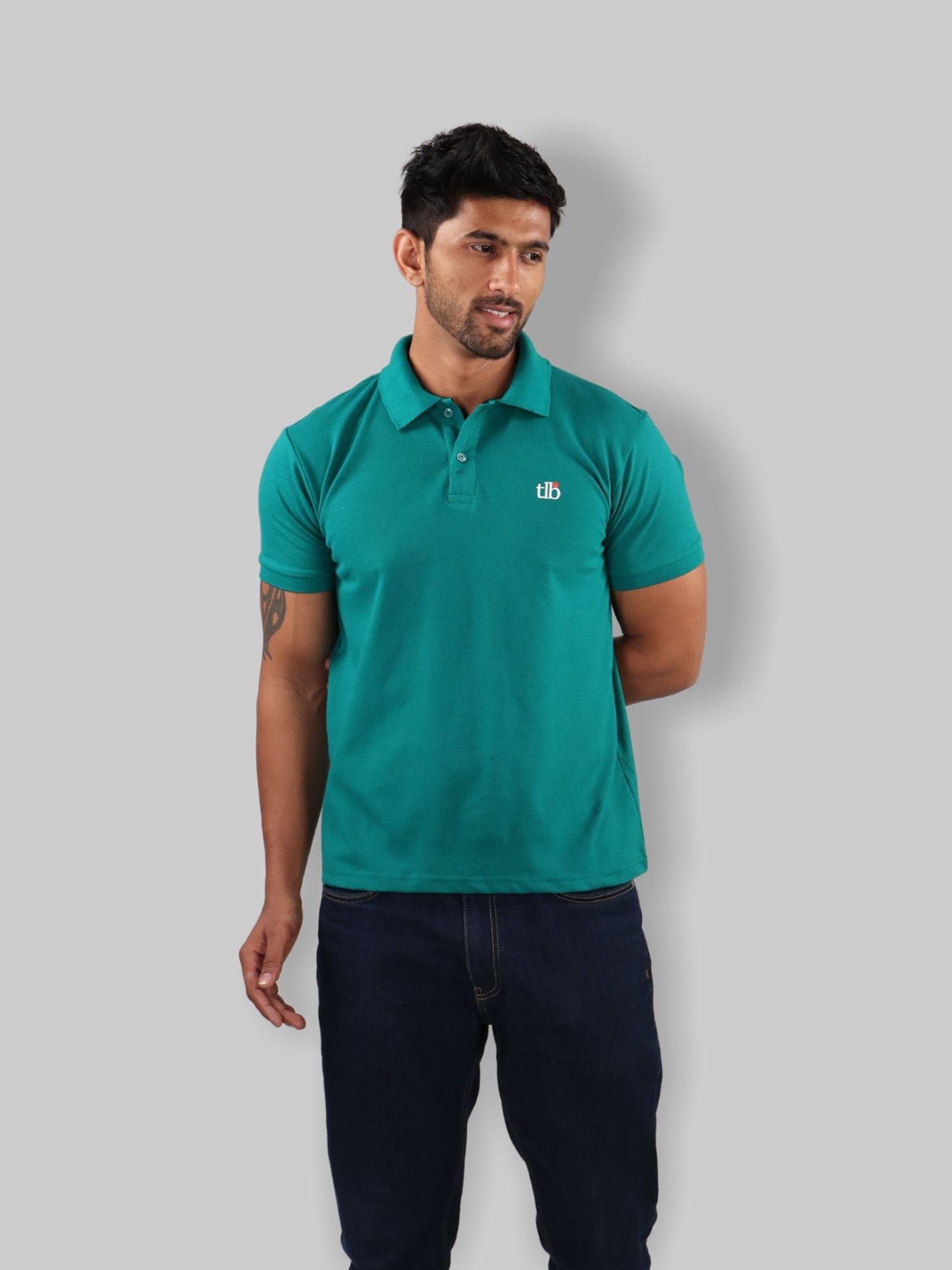 solid polo regular fit t-shirt - blue