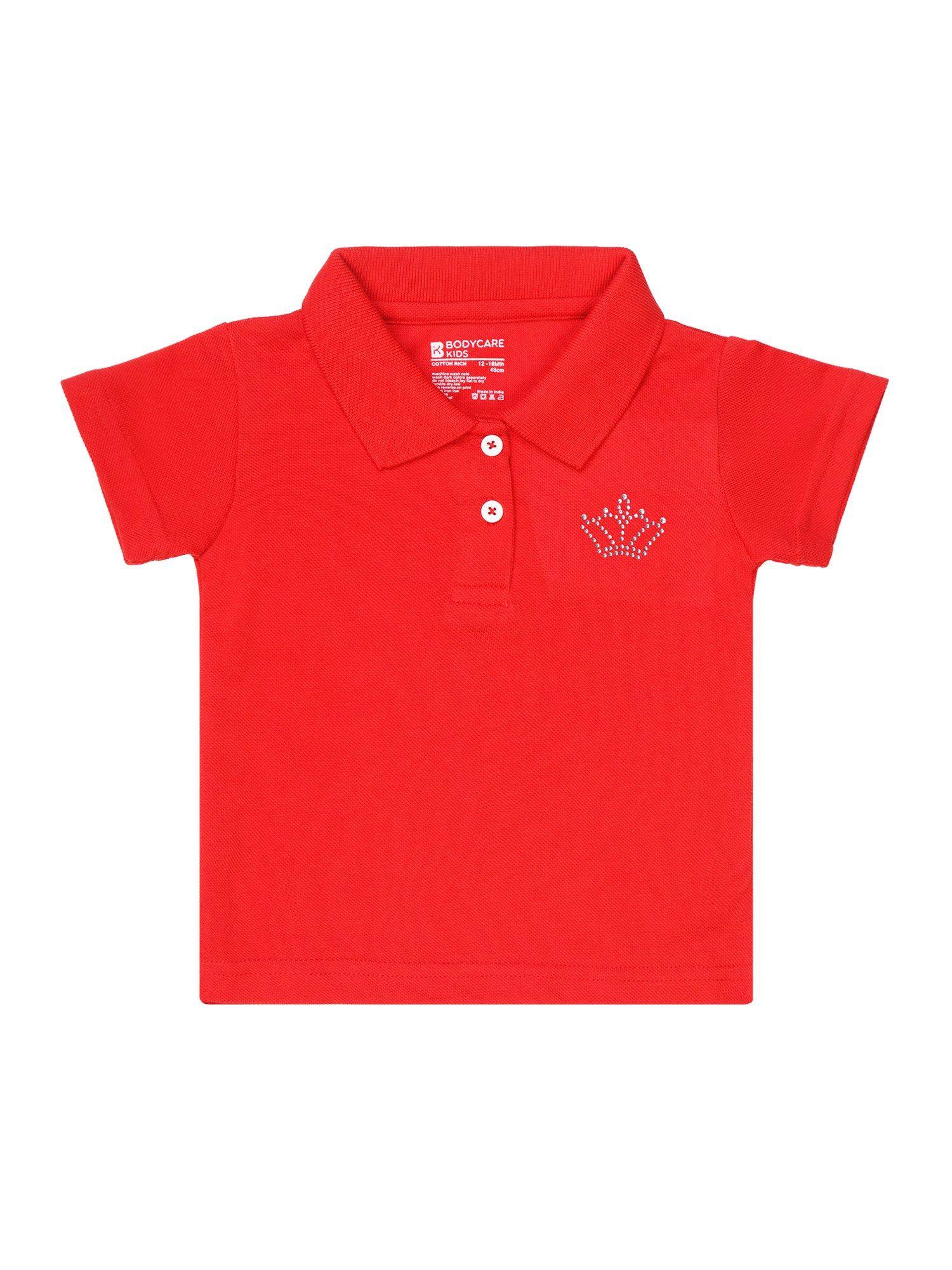 solid polo t-shirt - red