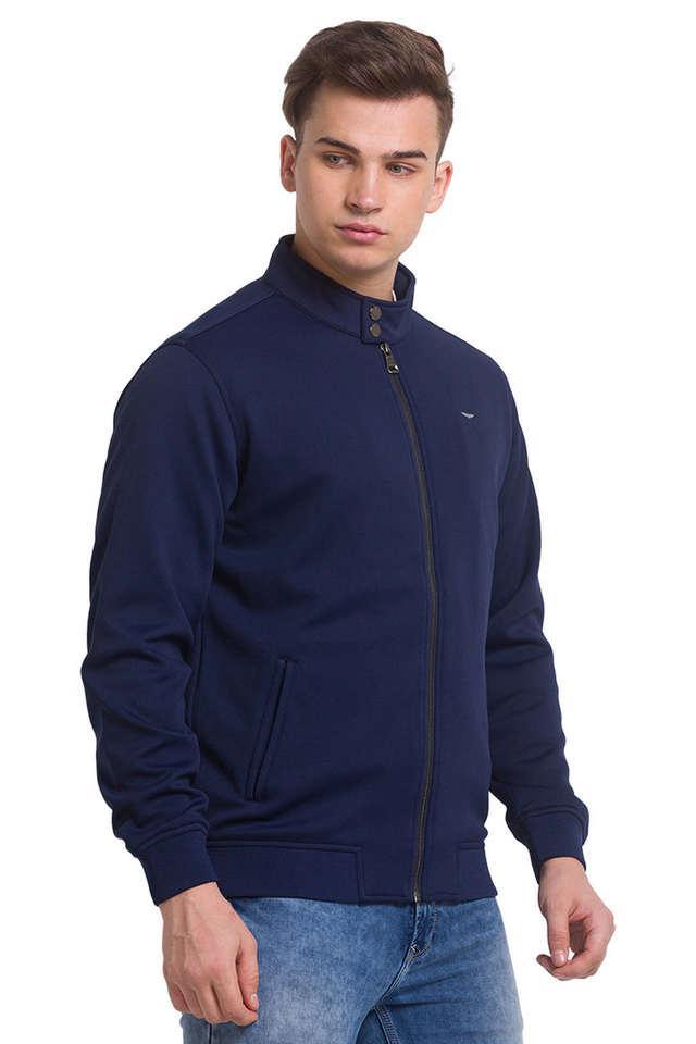 solid polyester regular fit mens casual jacket