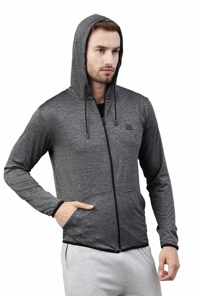 solid polyester regular fit mens sweatshirt