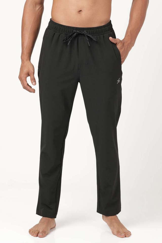 solid polyester regular fit mens track pants