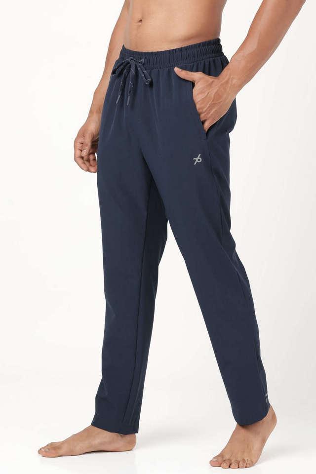 solid polyester regular fit mens track pants