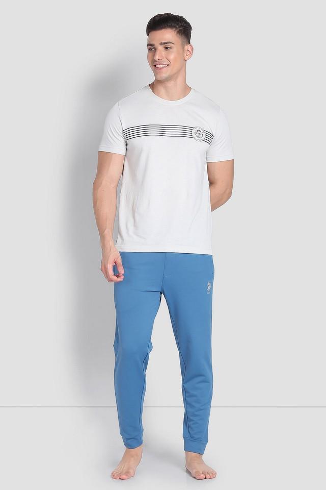 solid polyester regular fit mens track pants