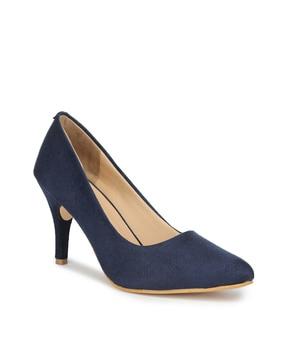 solid pumps with suede upper
