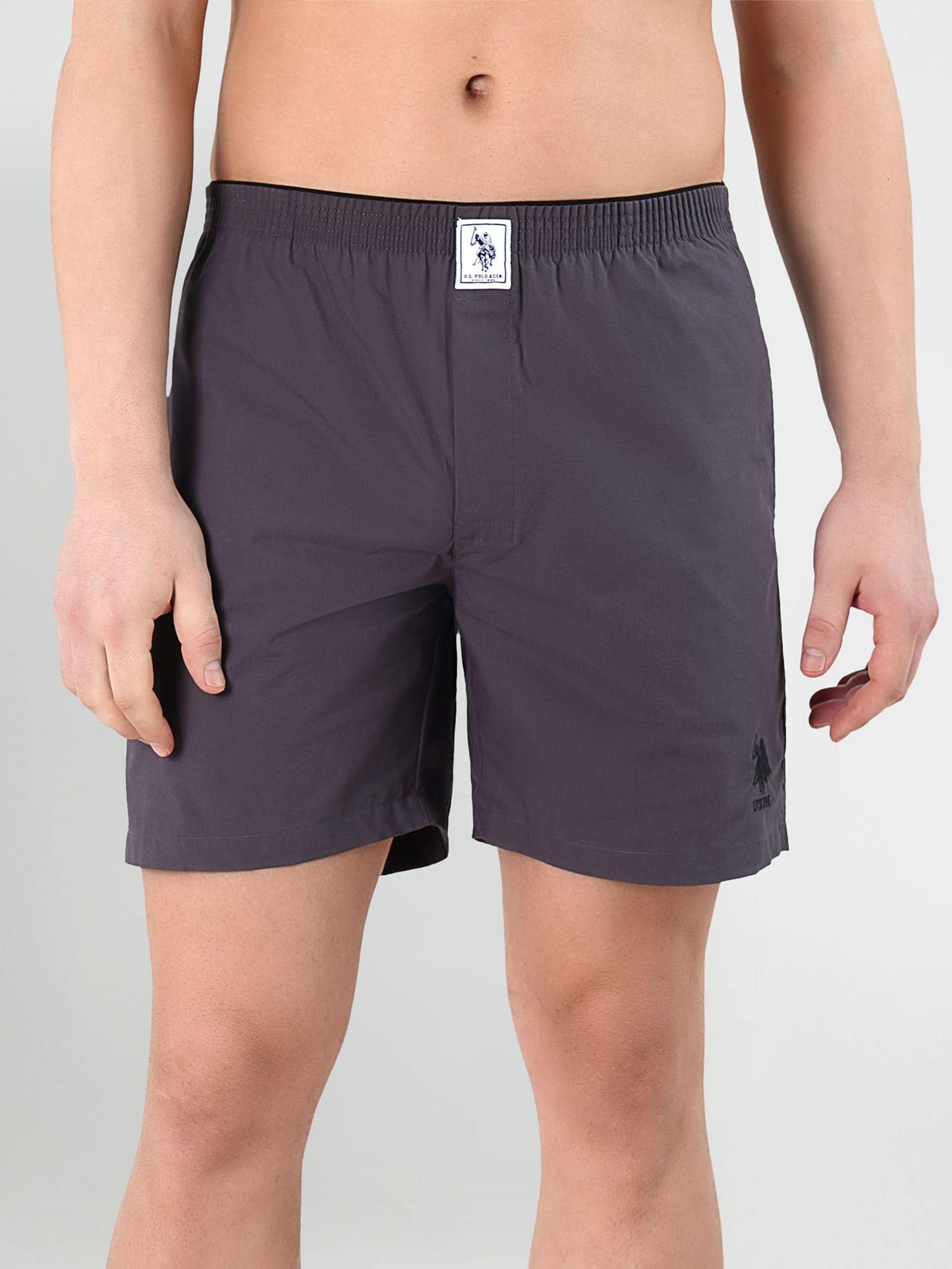 solid pure cotton i108 boxers grey