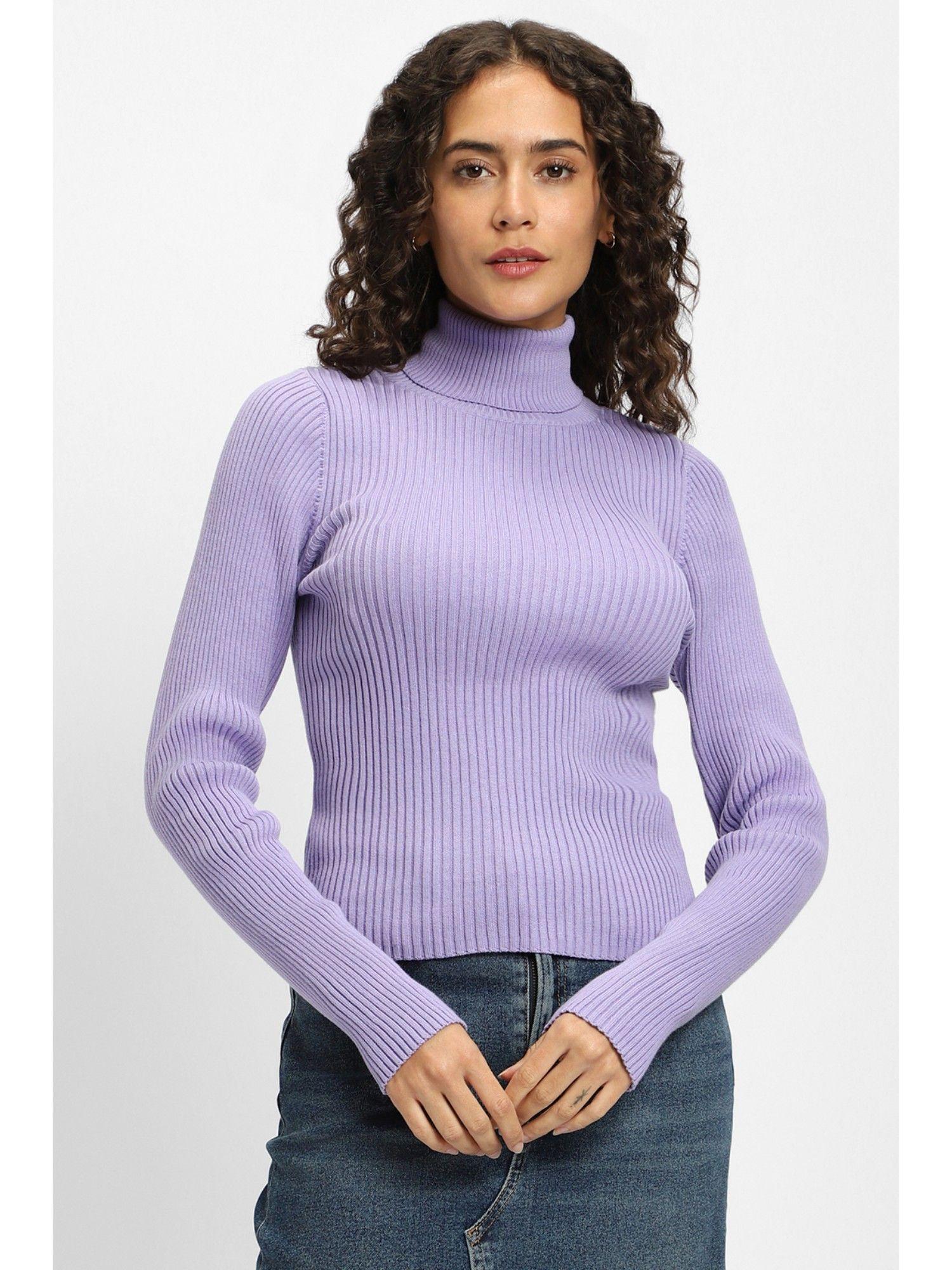 solid purple sweater