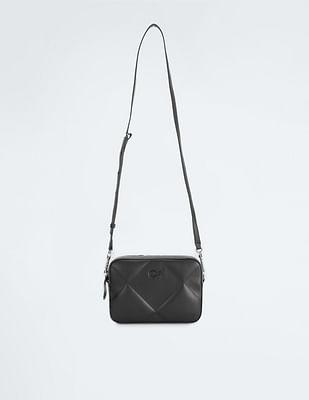 solid quilted camera bag