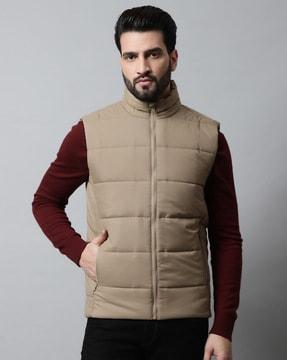 solid quilted jacket