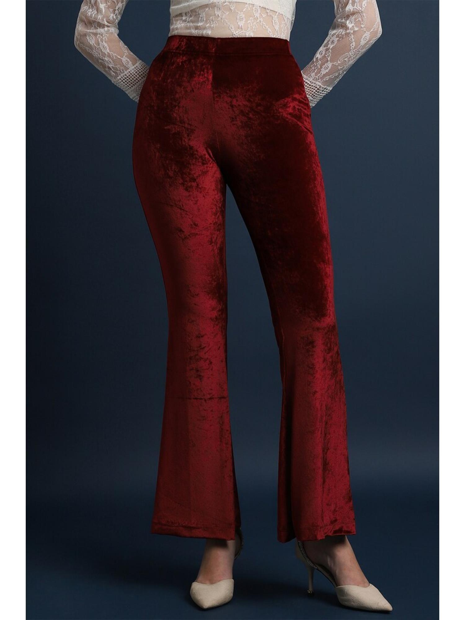 solid red pant