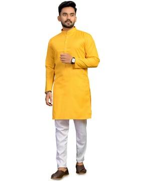 solid regular fit  kurta