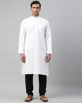 solid regular fit  kurta