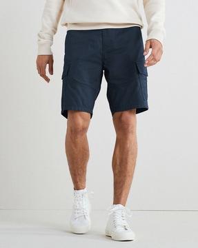 solid regular fit 3/4th shorts