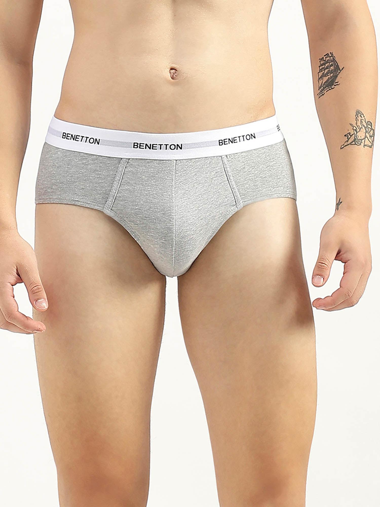 solid regular fit brief