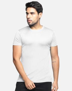 solid regular fit crew- neck t-shirt