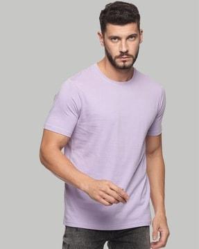 solid regular fit crew- neck t-shirt