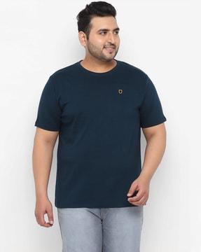 solid regular fit crew- neck t-shirt