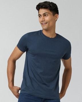 solid regular fit crew- neck t-shirt