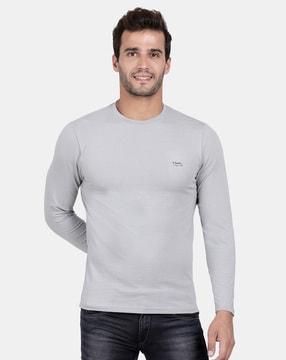 solid regular fit crew neck t-shirt